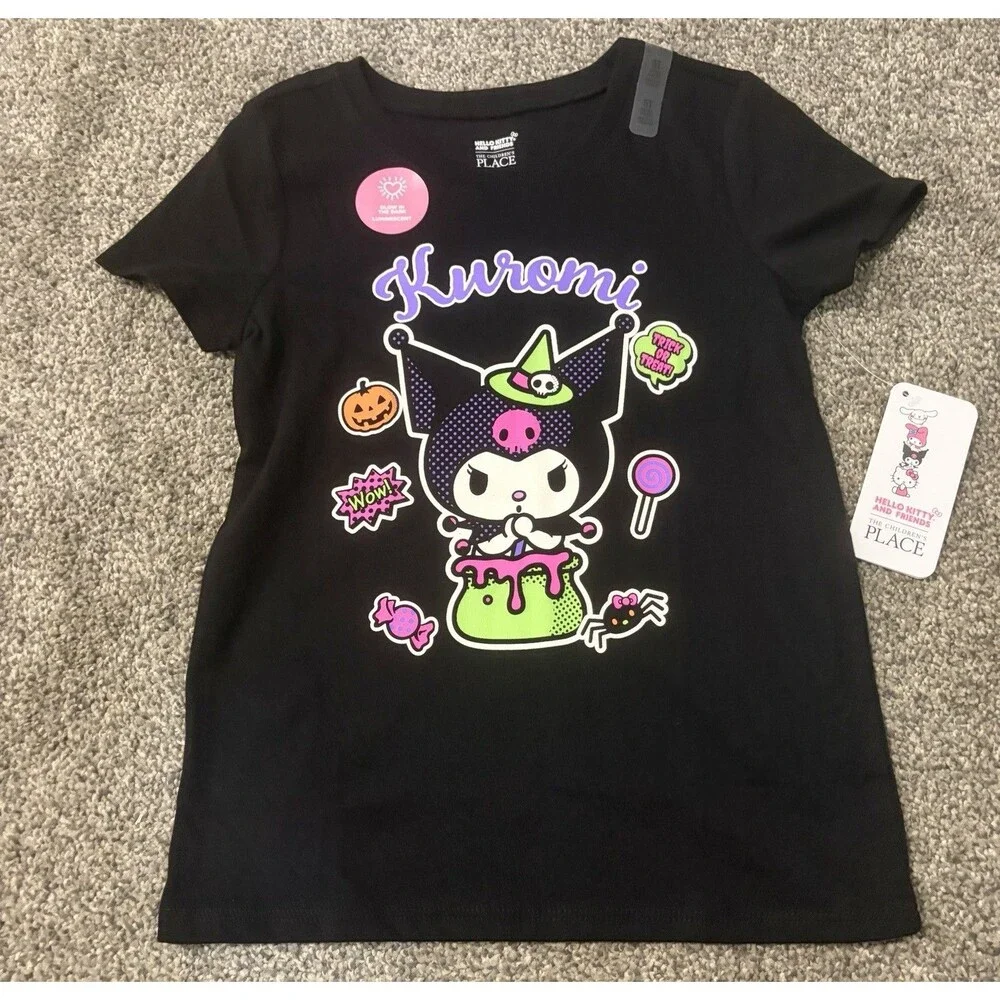 Girls Kuromi Black Halloween T-Shirt Size 5T NWT A3
